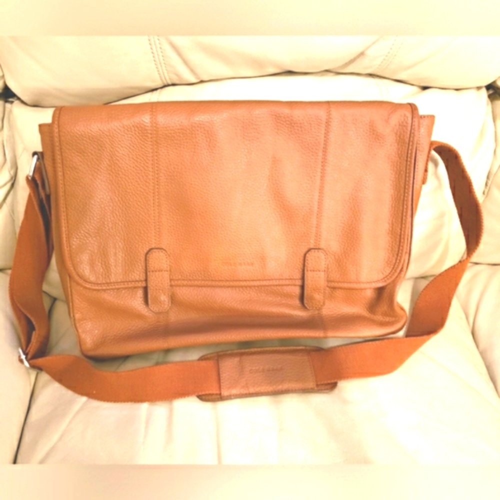 Cole Haan Leather Messenger Bag 9.5/10 NWOT